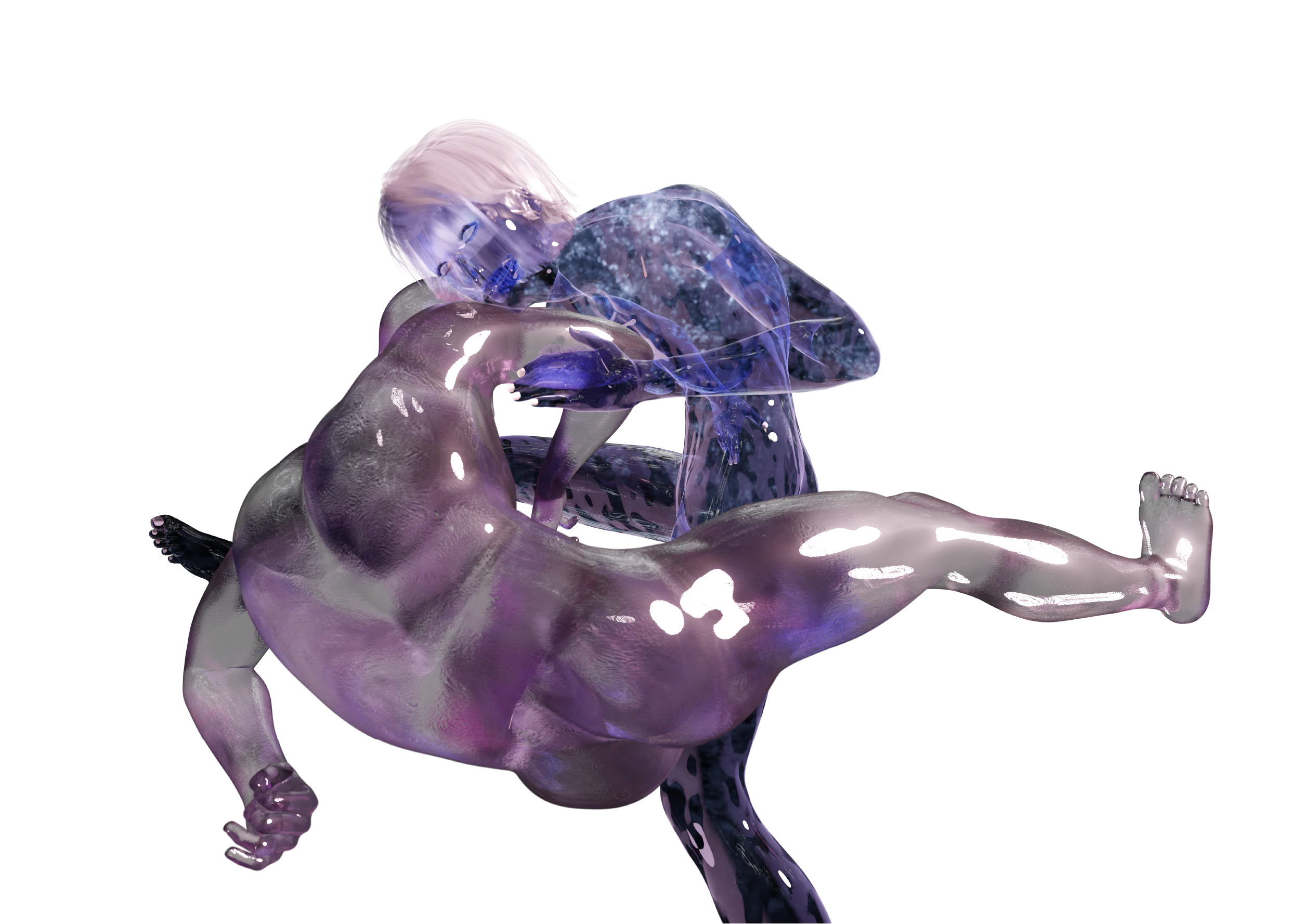 Artworks #01 – figures in violet glass