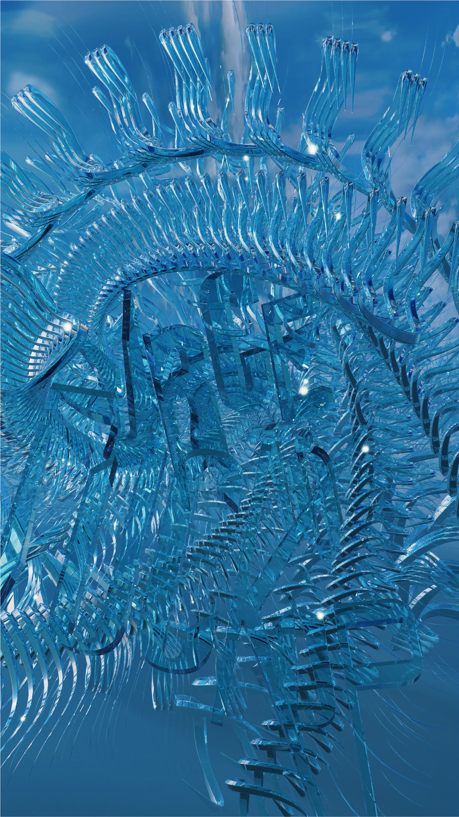 Artworks #01 – forms in blue glass