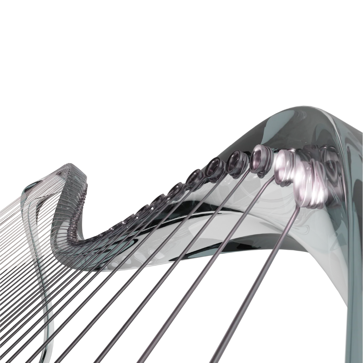 Echoes – the glass harp, its strings