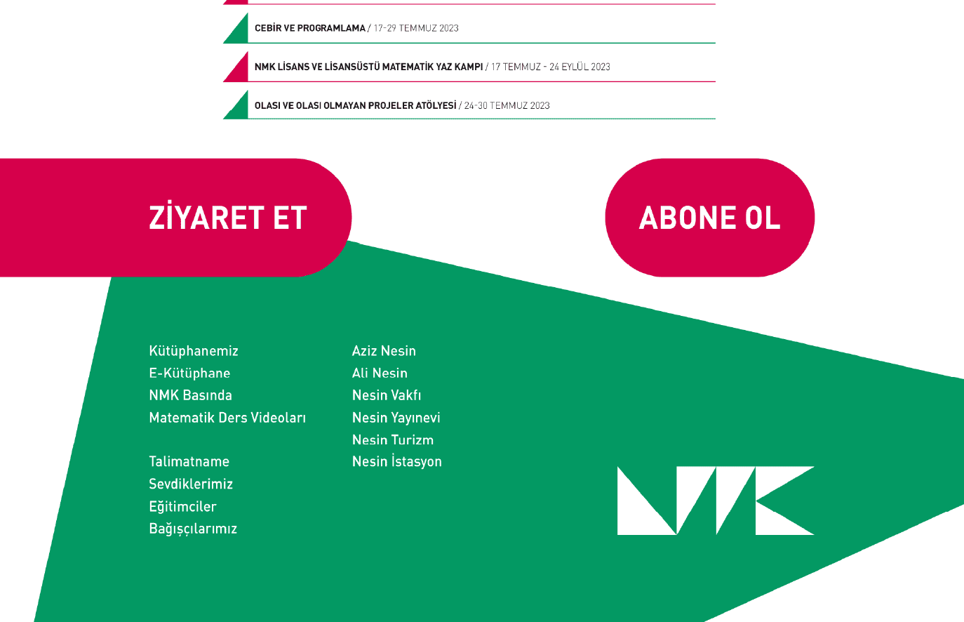 Nesin Matematik Köyü – website, visit and subscribe