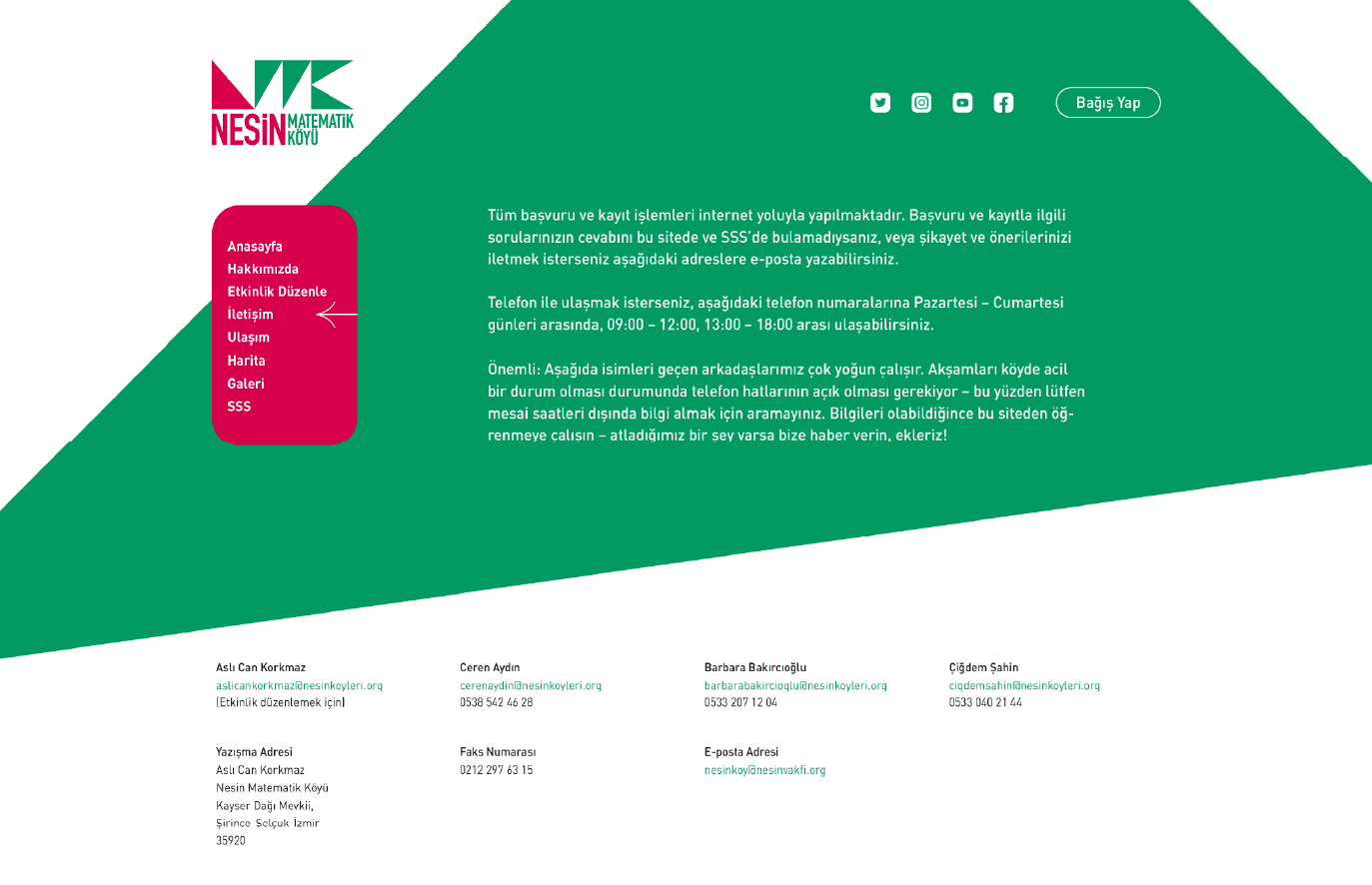 Nesin Matematik Köyü – website, about