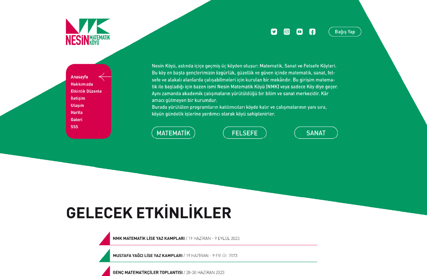 Nesin Matematik Köyü – website, home