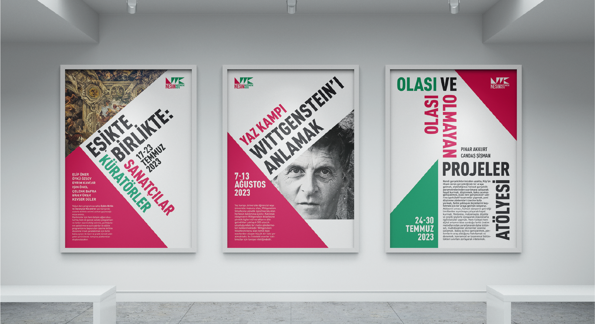 Nesin Matematik Köyü – the posters on a wall