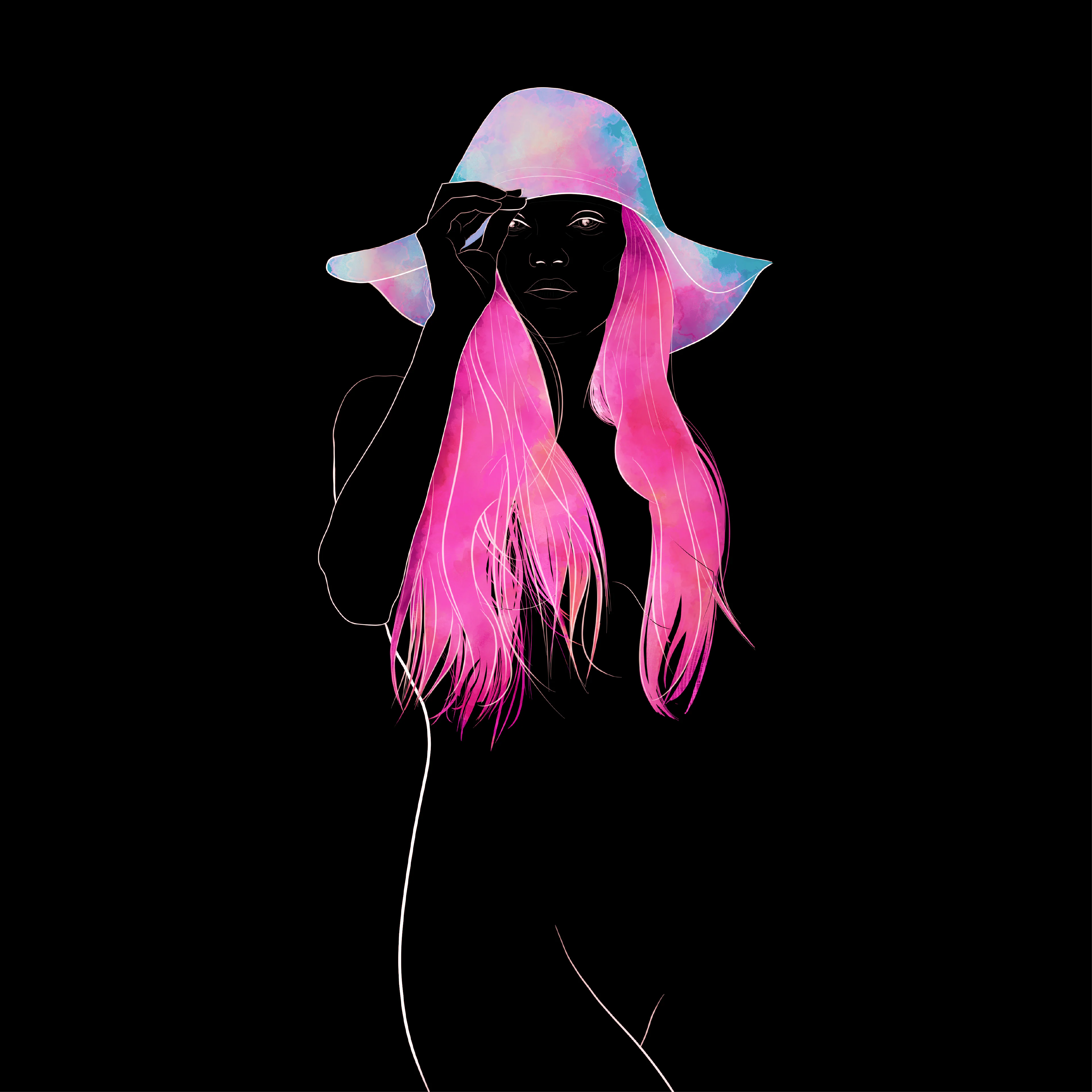 Separation – a figure in a neon hat