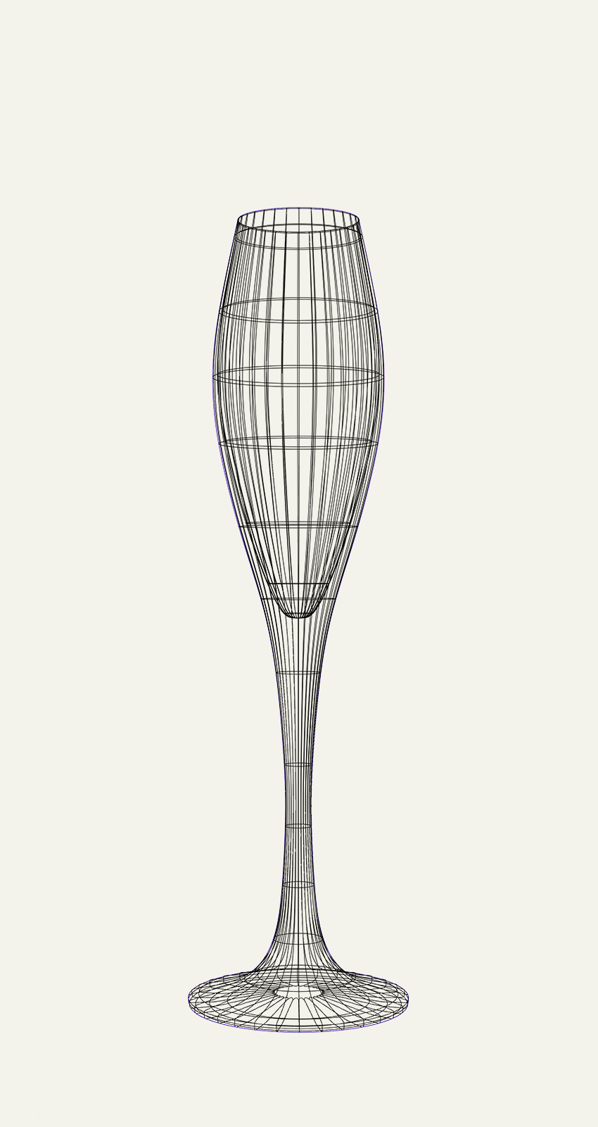 Vitreus Glassware – a glass in wireframe, turning